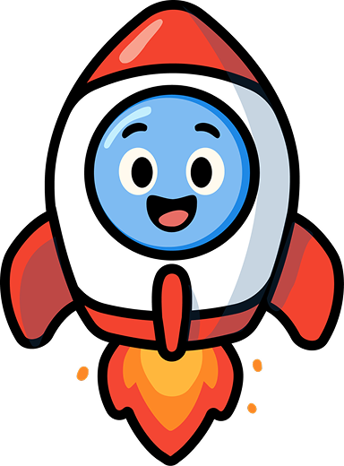 Pratfoundy rocket mascot